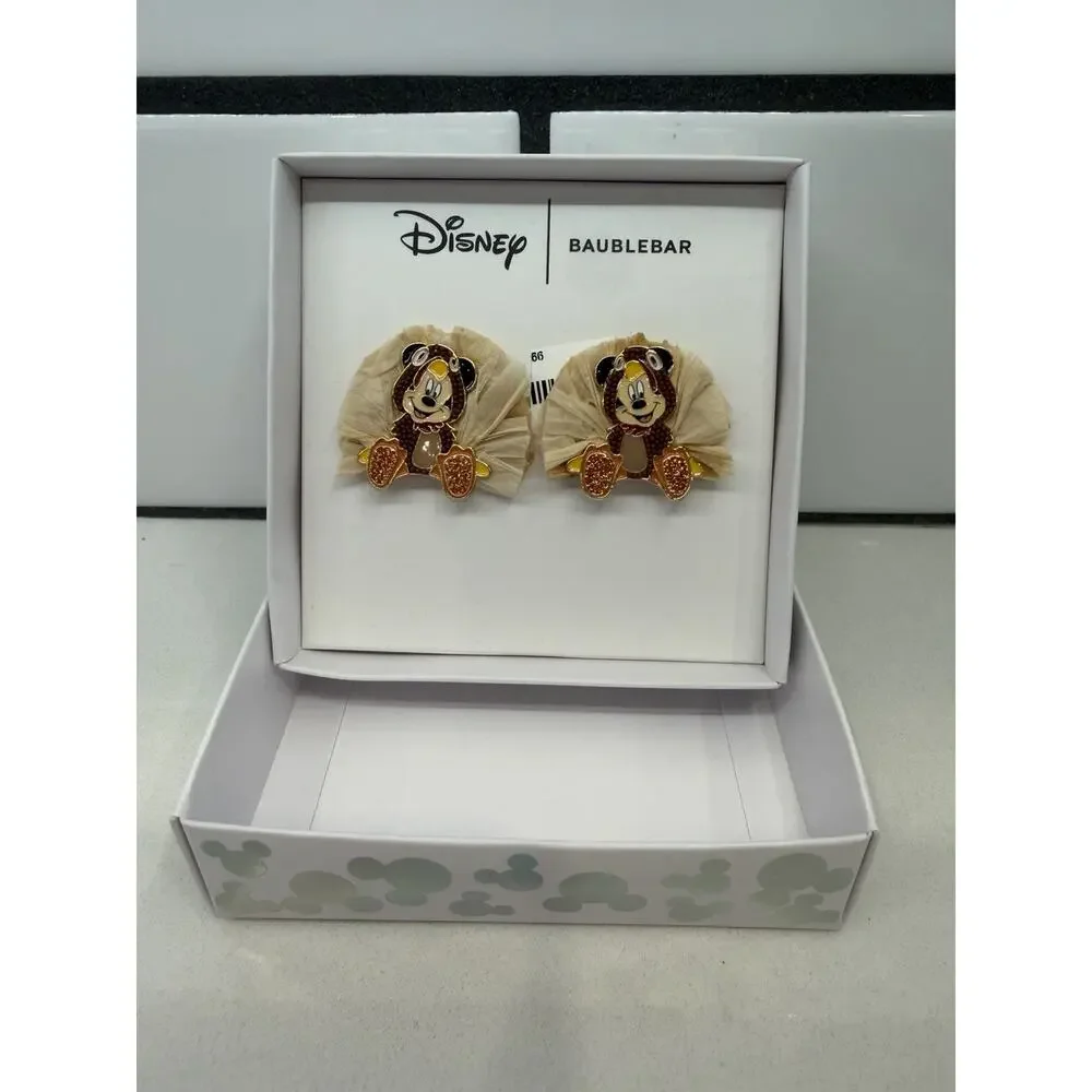 Disney X Baublebar Mickey Mouse Thanksgiving‎ Turkey Holiday Earrings NEW